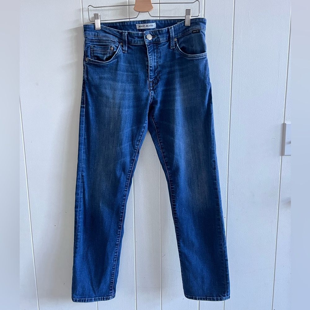 Men's Mavi Zach Straight Leg Blue Jeans